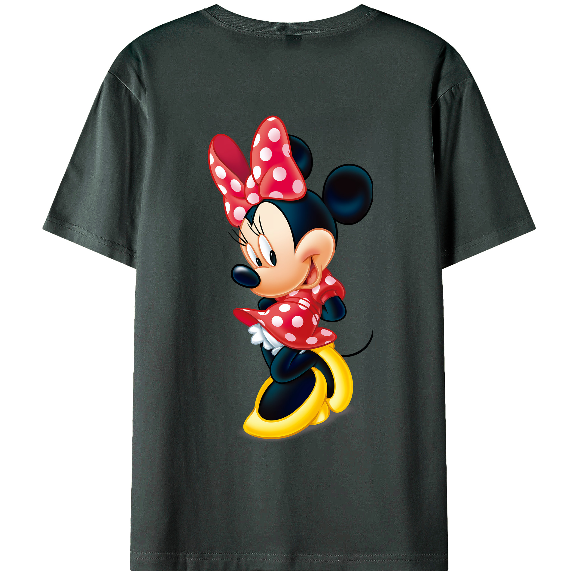 （画像用） ミッキーマウス Mickey Mouse 綿100％ メンズ半袖Tシャツ（バックプリント） 通気性